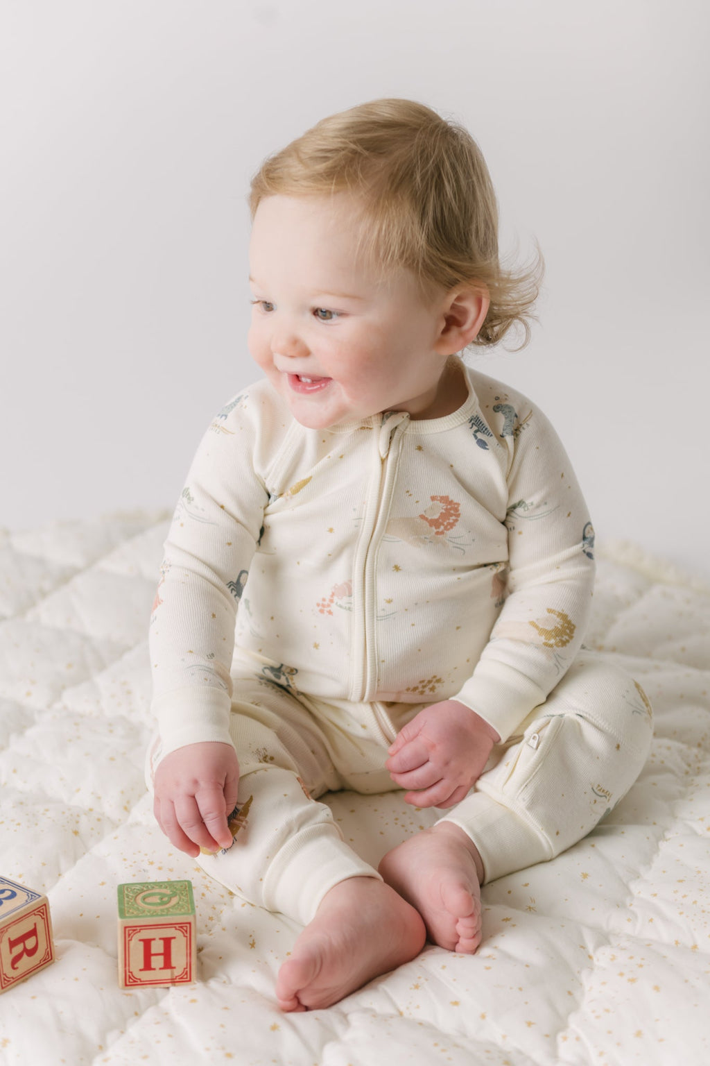 baby ribbed baby footless sleeper zodiac