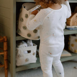 Ribbed Baby Footless Sleeper - Over the Moon