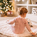 Ribbed Baby Footless Sleeper - Stripes Away Berry