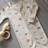 Ribbed Baby Footless Sleeper - Rush Hour Mist