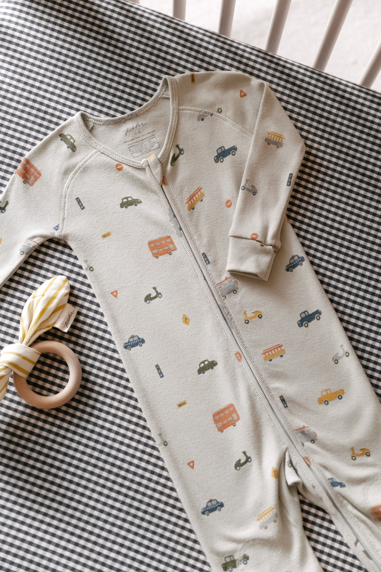 Ribbed Baby Footless Sleeper - Rush Hour Mist