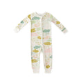 baby ribbed baby footless sleeper happy valley in greens pattern