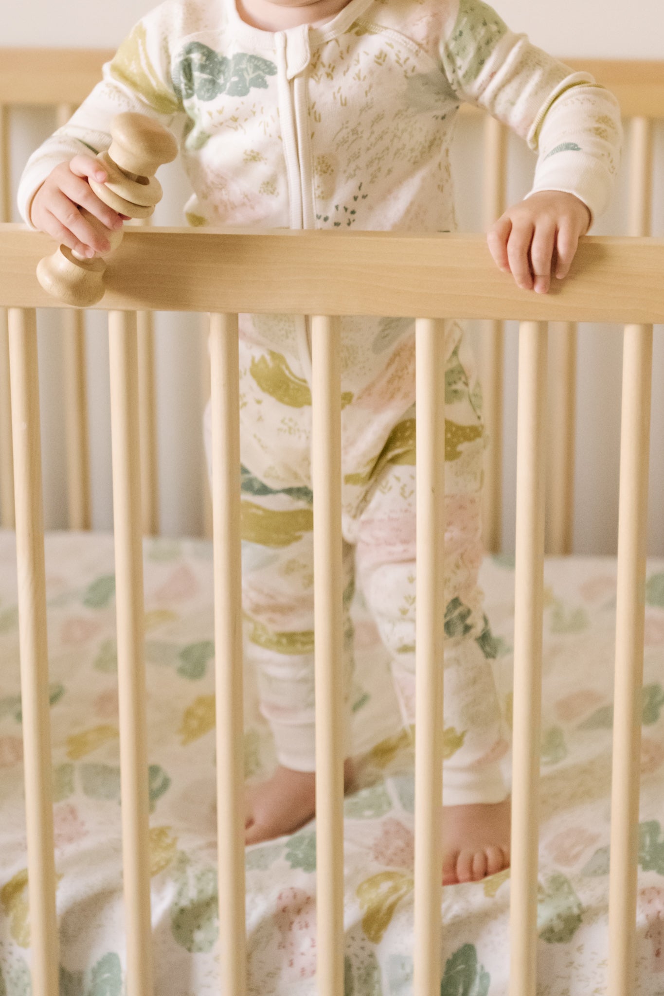 Ribbed Baby Footless Sleeper - Happy Valley