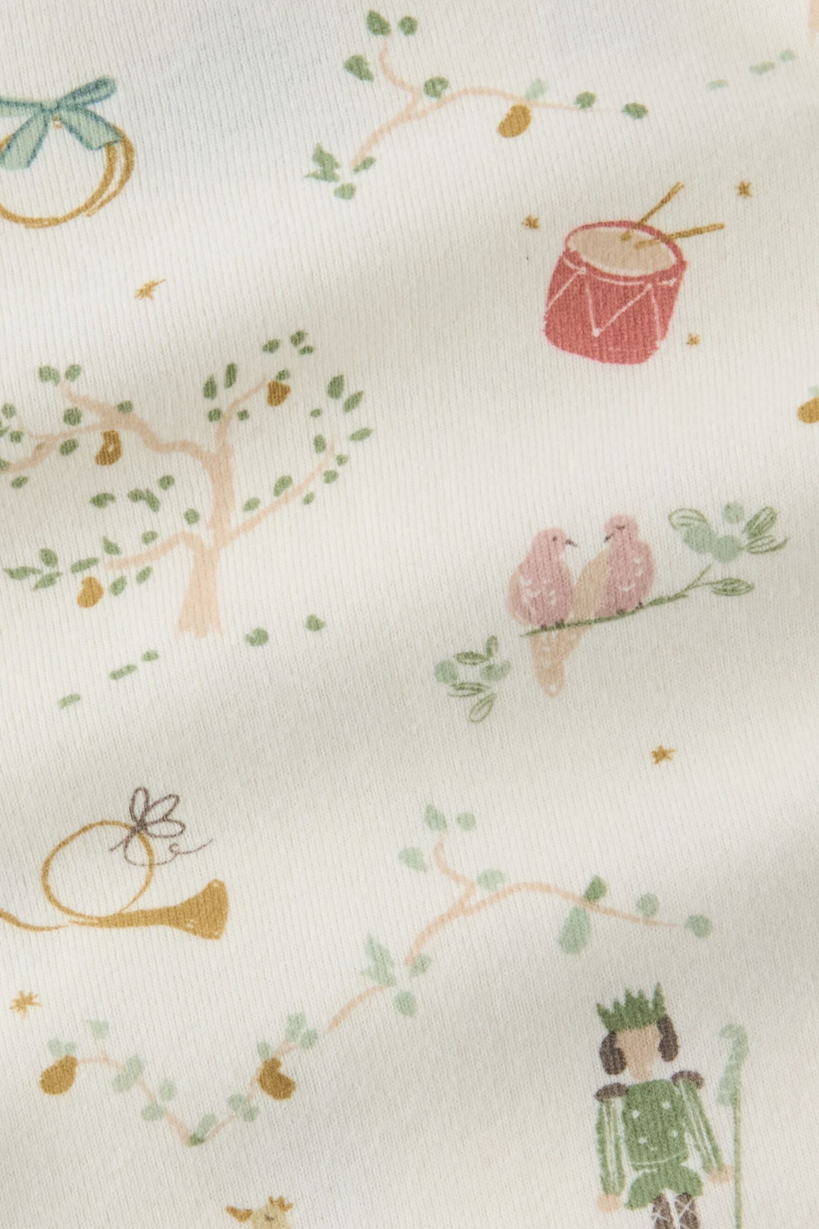 Ribbed Baby Footless Sleeper - Partridge in a Pehr Tree