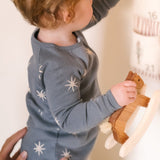 Ribbed Baby Footless Sleeper - Starry Midnight