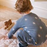Ribbed Baby Footless Sleeper - Starry Midnight