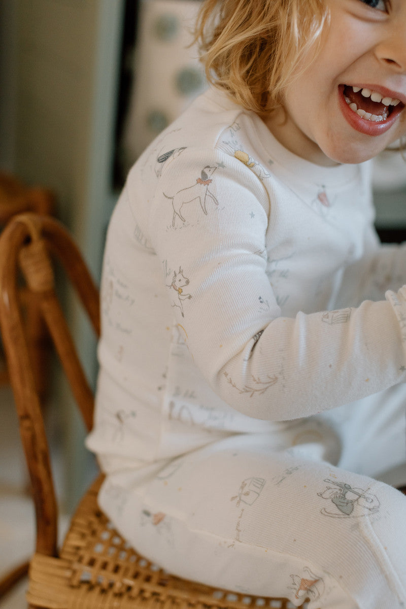 toddler ribbed toddler pajama over the moon