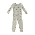 toddler ribbed toddler pajama rush hour mist in greens pattern