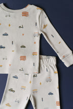 toddler ribbed toddler pajama rush hour mist
