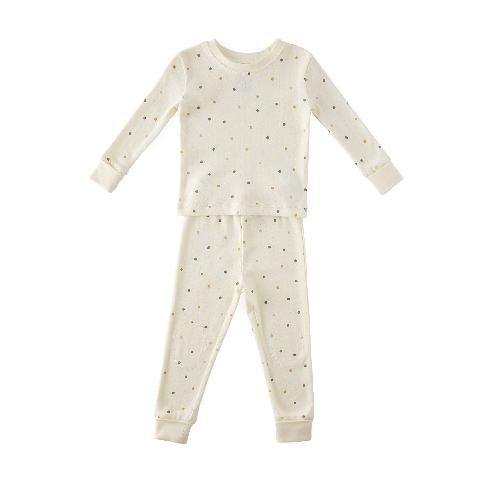 toddler pointelle toddler pajama polka dotty in neutrals pattern