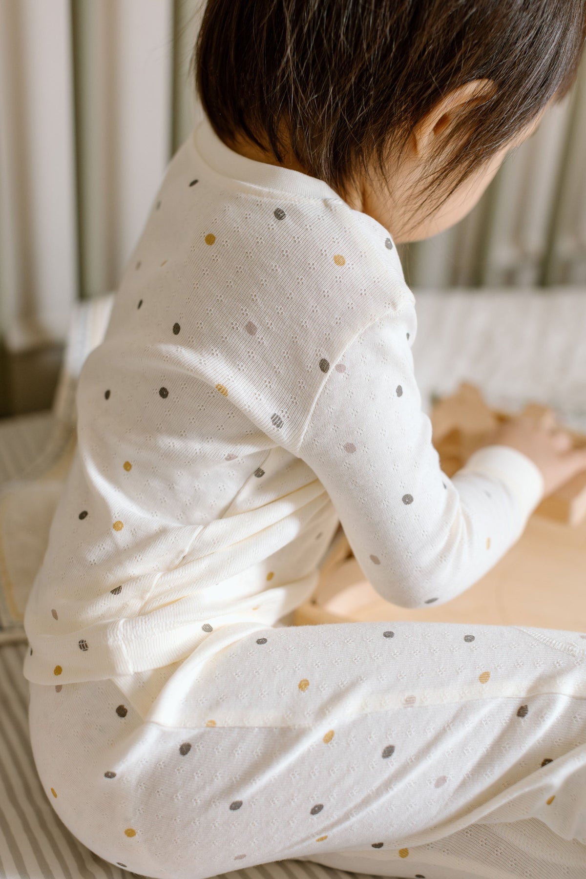 toddler pointelle toddler pajama polka dotty