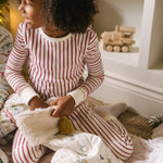 Ribbed Pajama - Stripes Away Berry