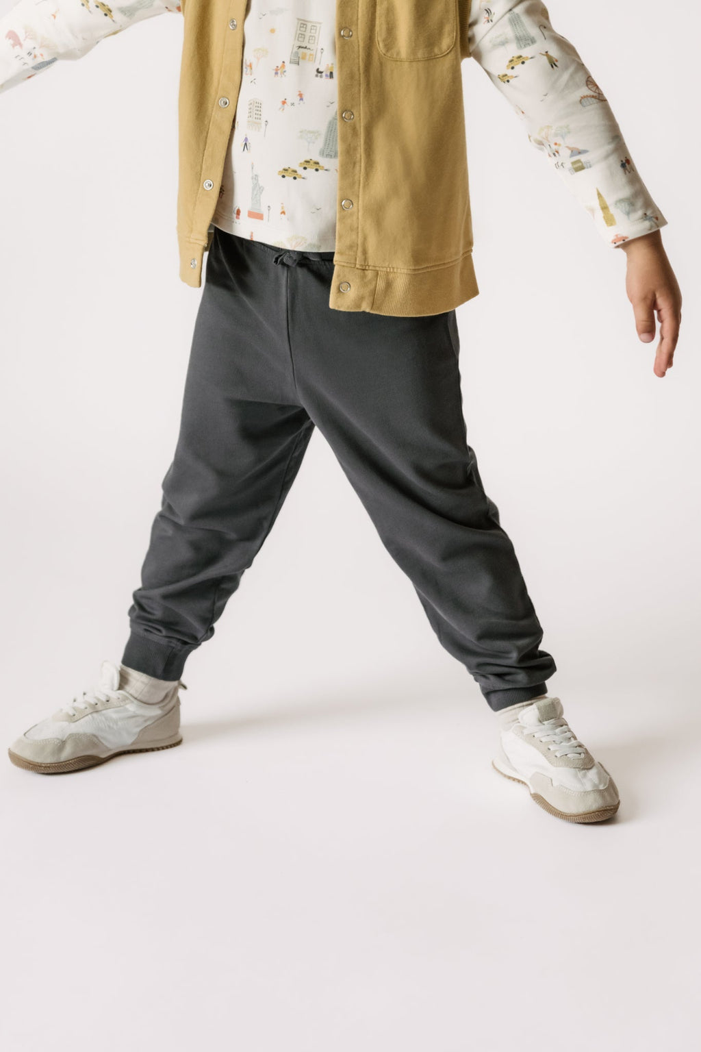 kids french terry kids jogger ink blue