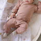 French Terry Harem Pant - Soft Peony