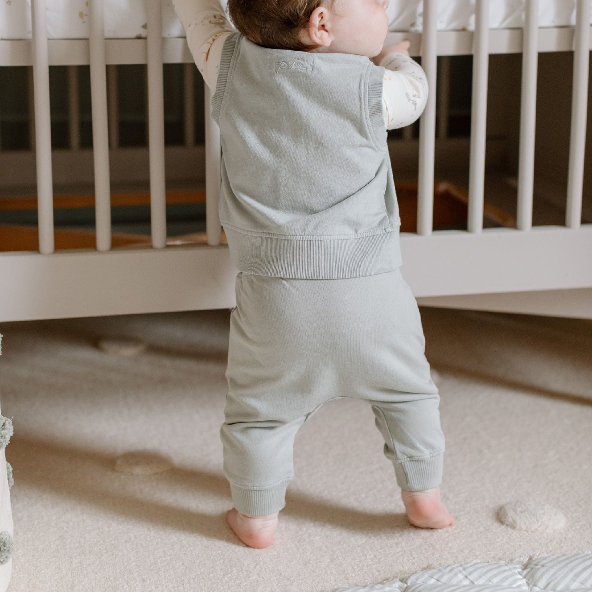 French Terry Harem Pant - Soft Sea