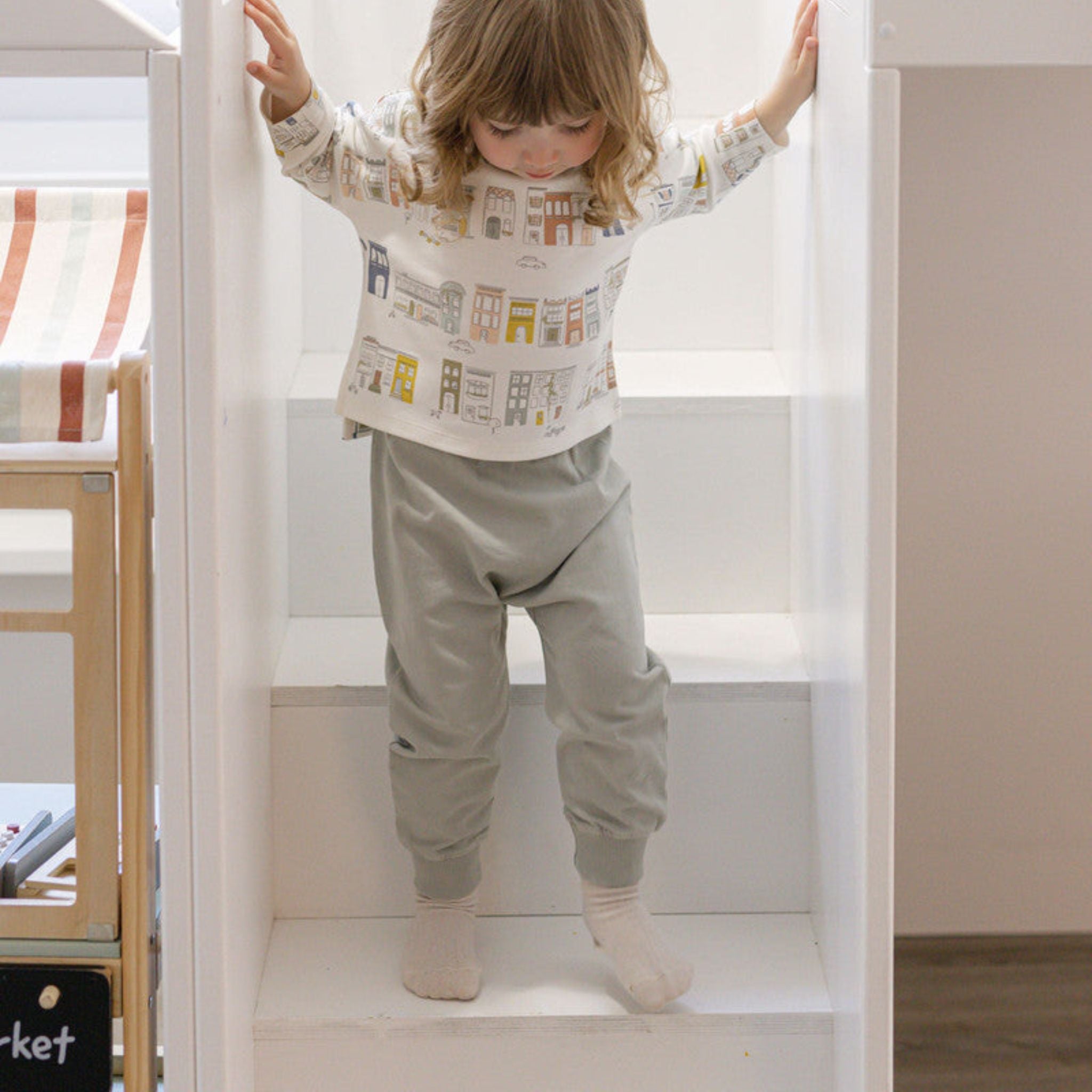 French Terry Harem Pant - Soft Sea