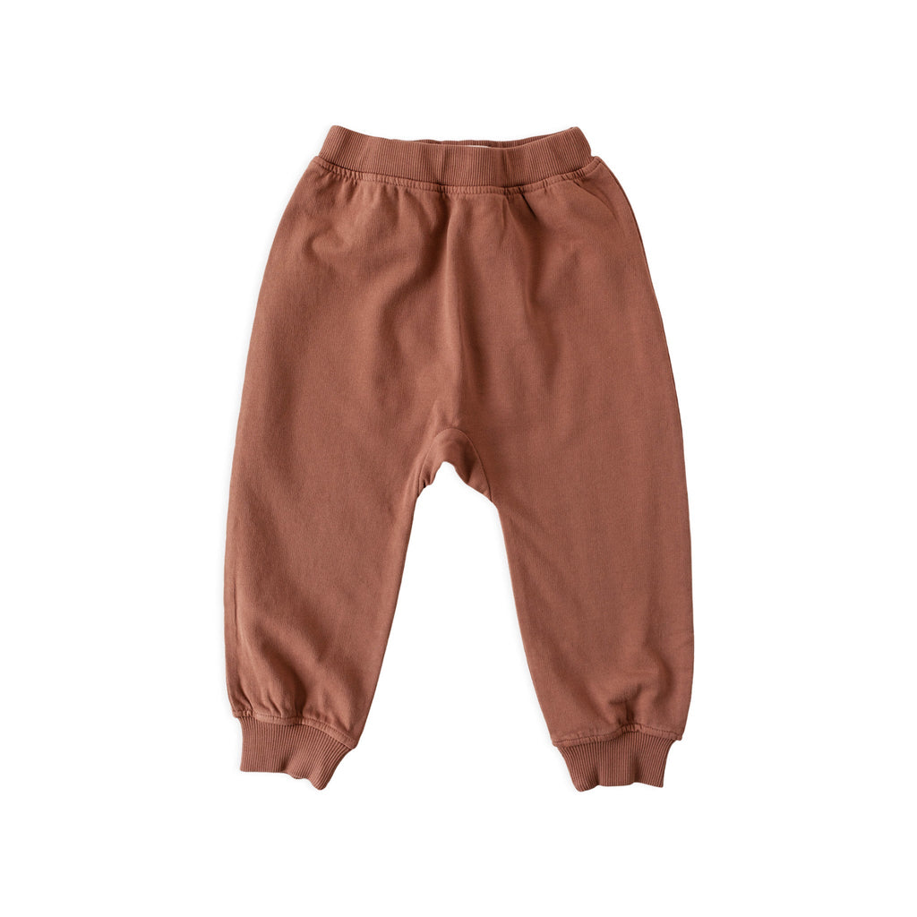 french terry harem pant clay in neutrals pattern