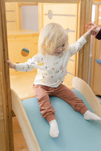 french terry harem pant clay