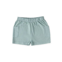 garment dye short deep sea in blues pattern