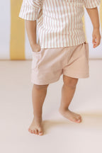 garment dye short soft peony