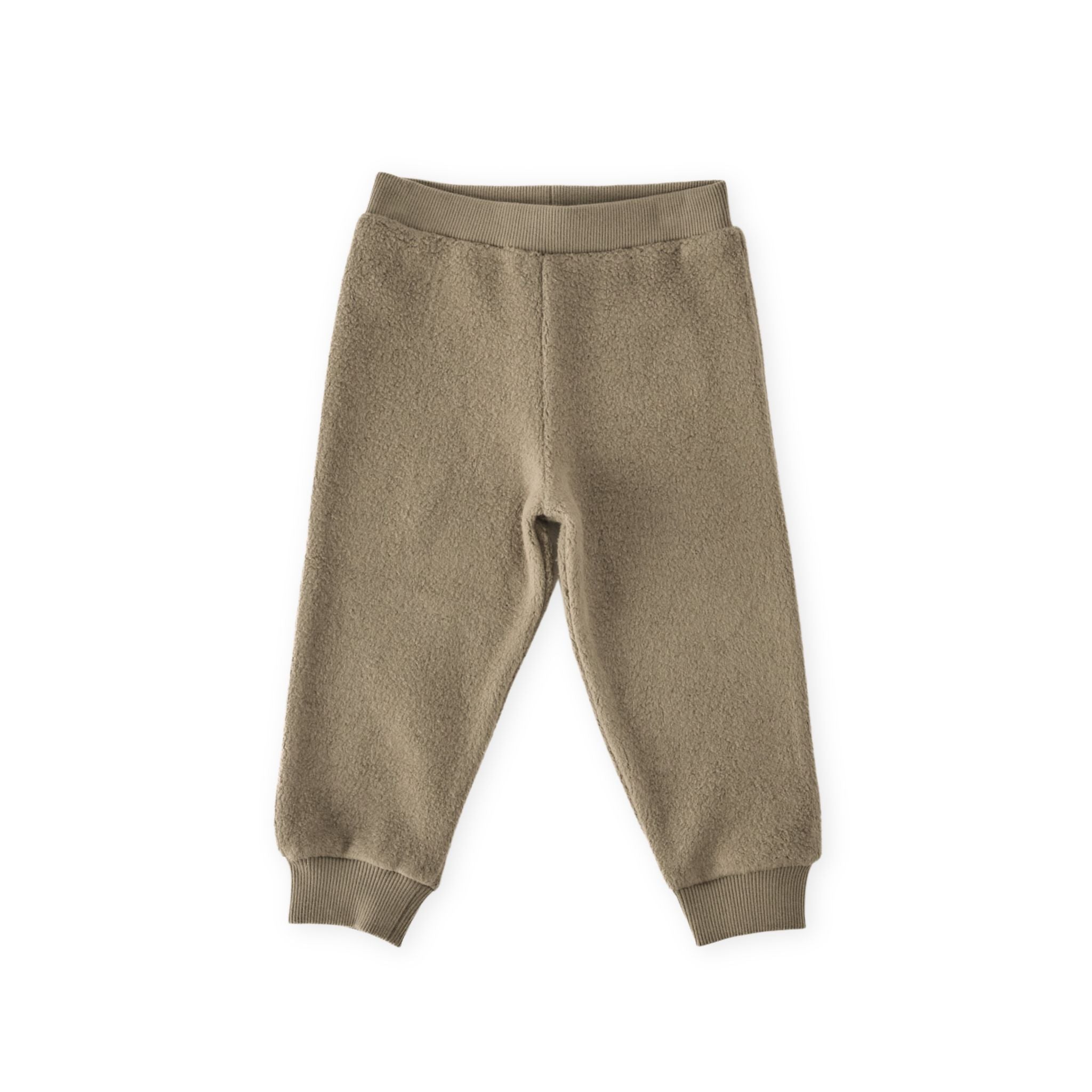 teddy fleece jogger moss in greens pattern
