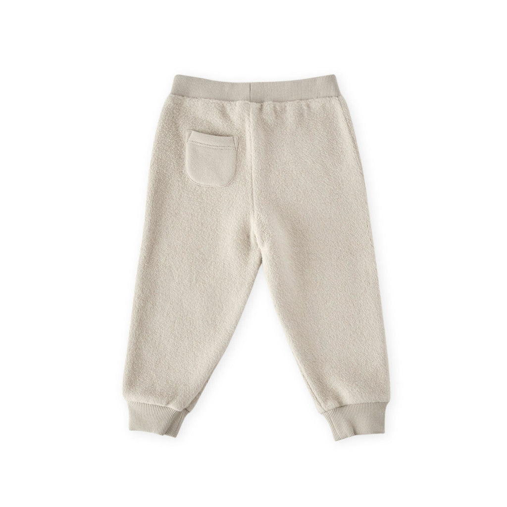 teddy fleece jogger stone