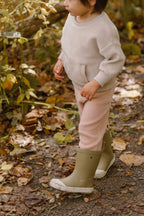 teddy fleece jogger rose pink