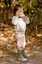 teddy fleece jogger rose pink