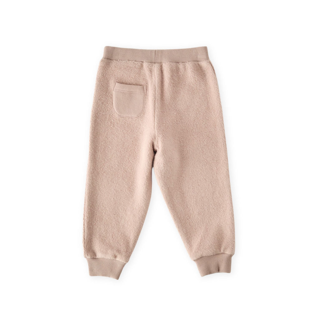 teddy fleece jogger rose pink