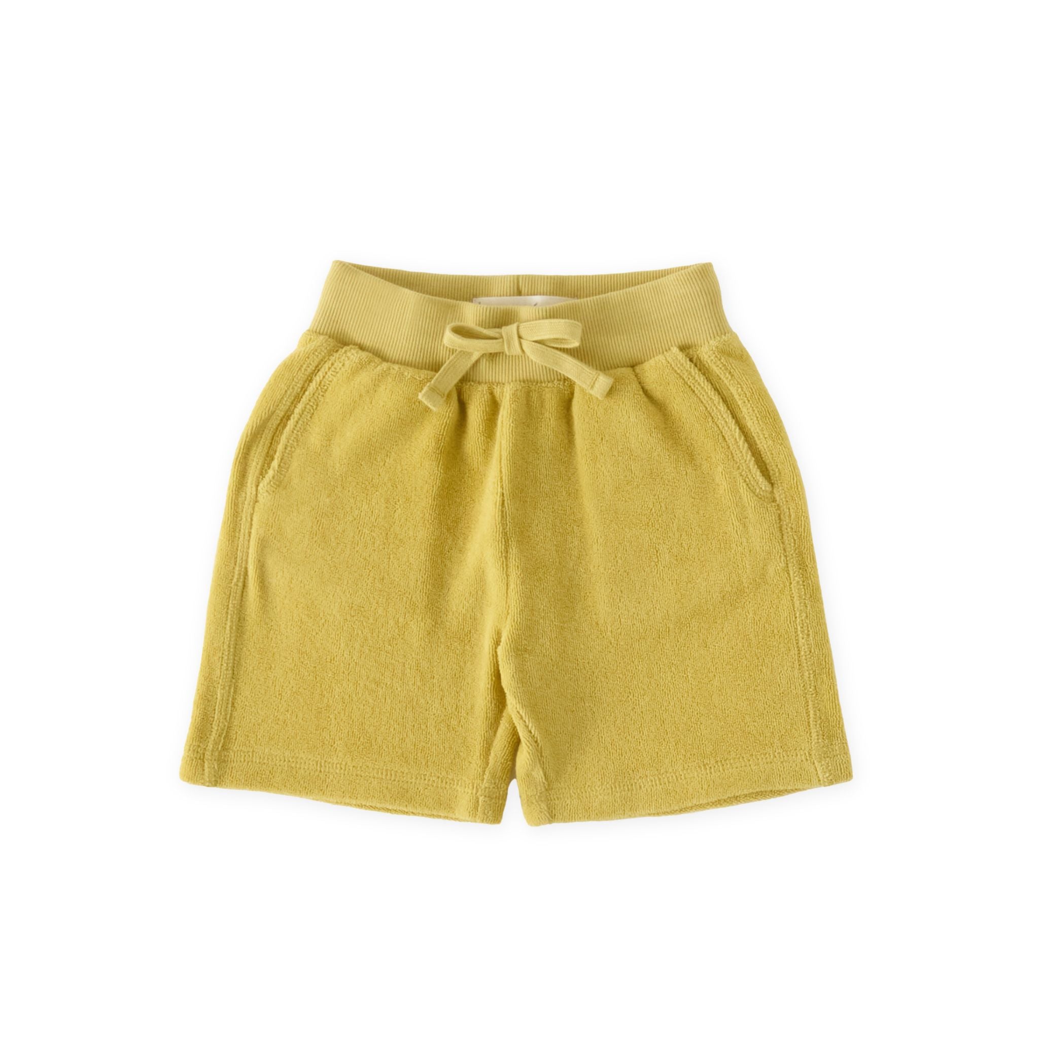 classic terry board short citrus in yellows pattern