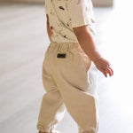 baby vintage twill baby utility jogger natural