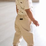 baby vintage twill baby utility jogger natural