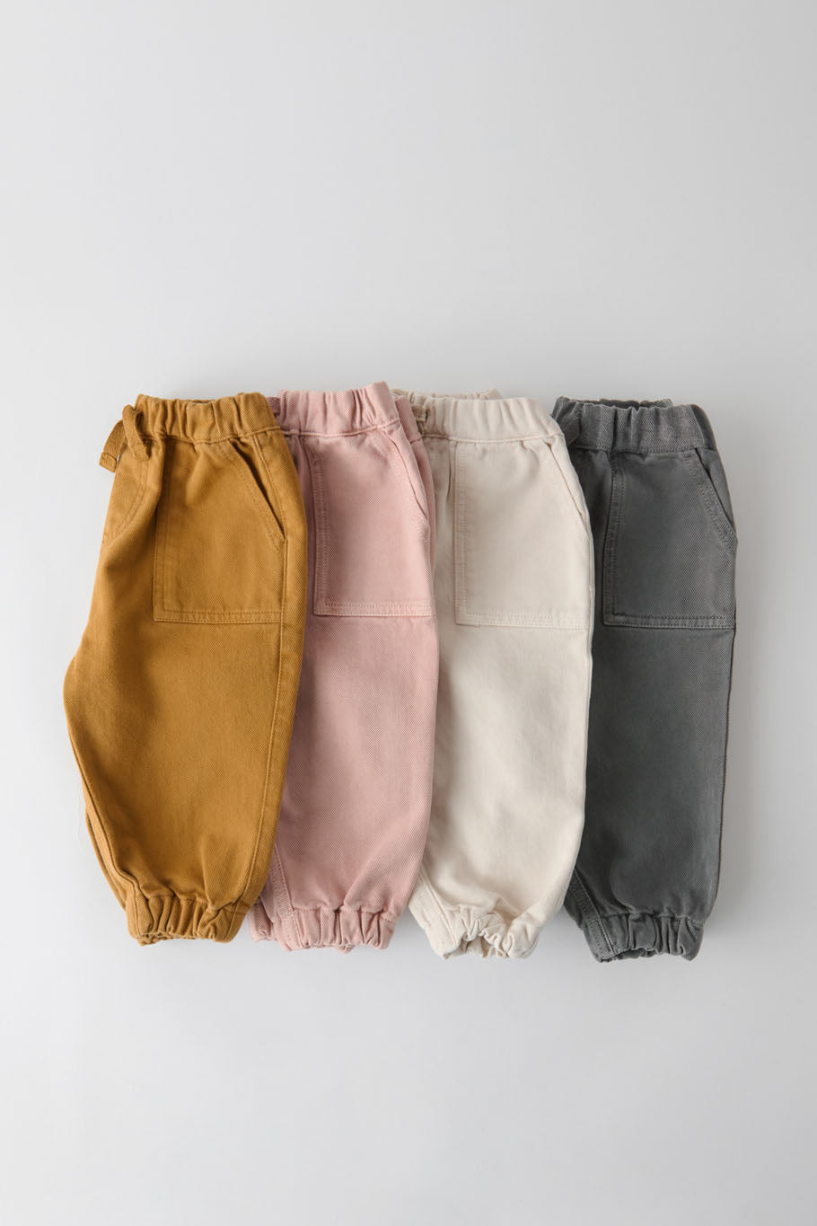 baby vintage twill baby utility jogger natural