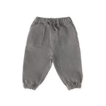 baby vintage twill baby utility jogger charcoal in neutrals pattern