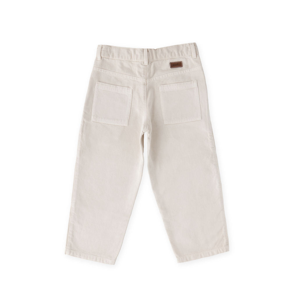 kids vintage twill kids utility pant natural