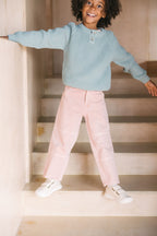 kids vintage twill kids utility pant peony
