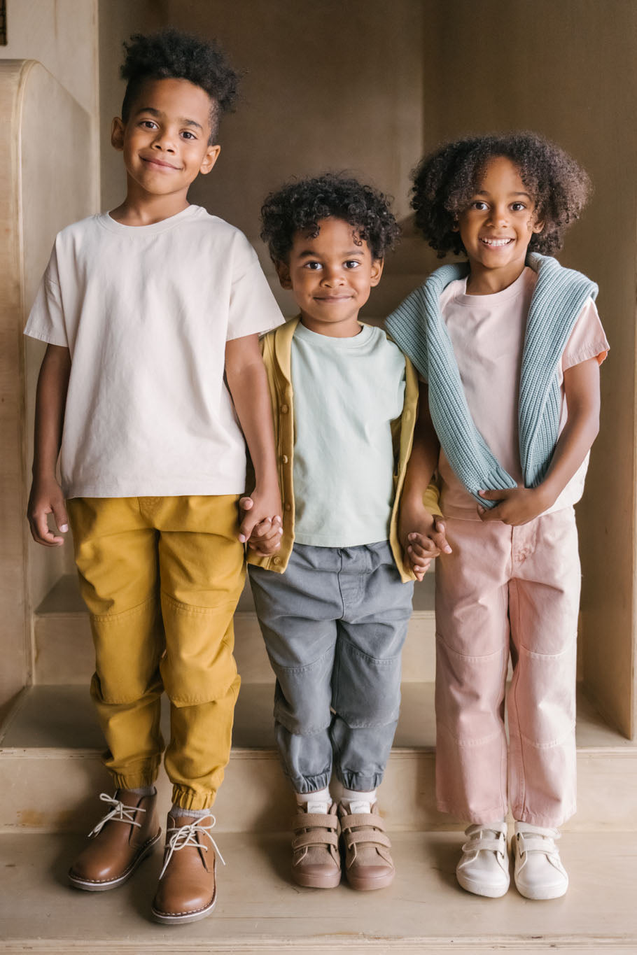 kids vintage twill kids utility pant peony