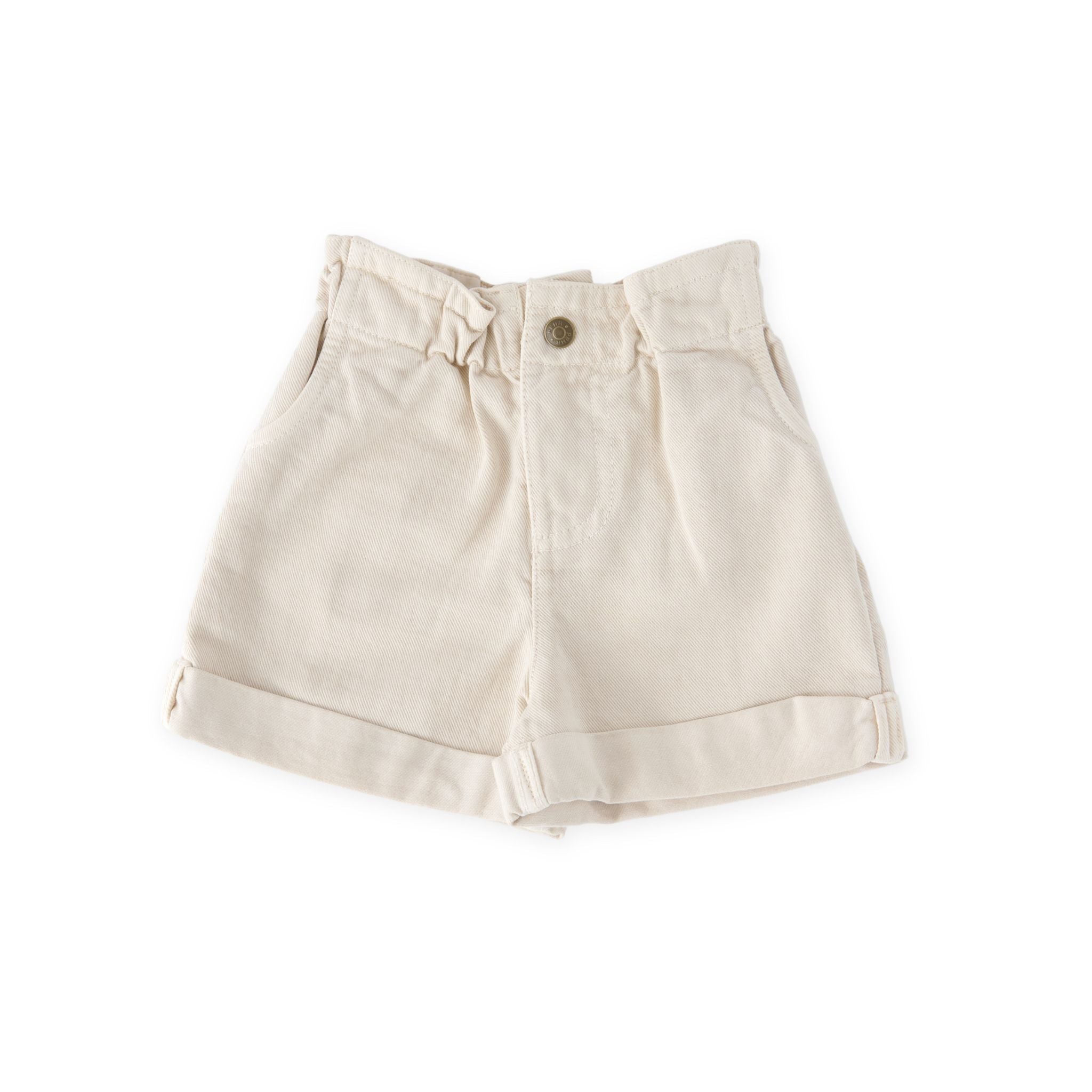 Vintage Twill Paperbag Shorts - Natural
