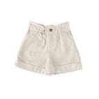 vintage twill paperbag shorts natural in neutrals pattern