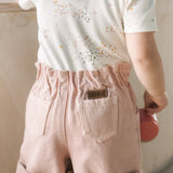 Vintage Twill Paperbag Shorts - Peony