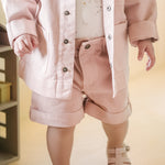 Vintage Twill Paperbag Shorts - Peony