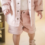 Vintage Twill Paperbag Shorts - Peony