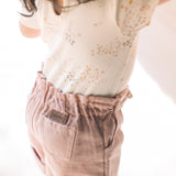 Vintage Twill Paperbag Shorts - Peony