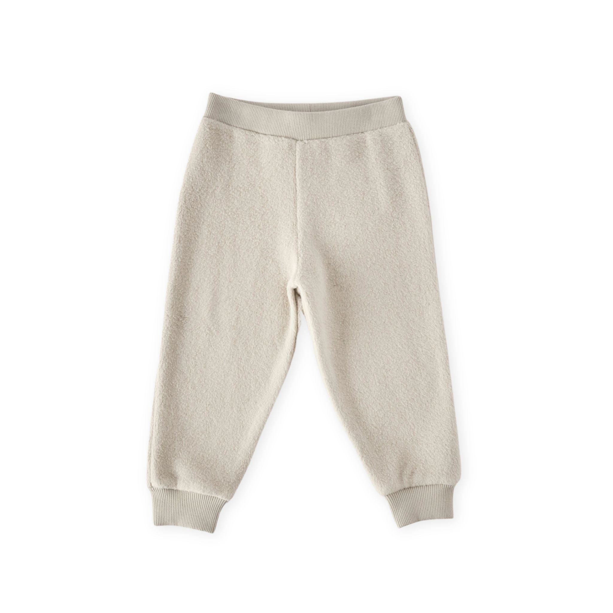 kids teddy fleece kids jogger stone in neutrals pattern