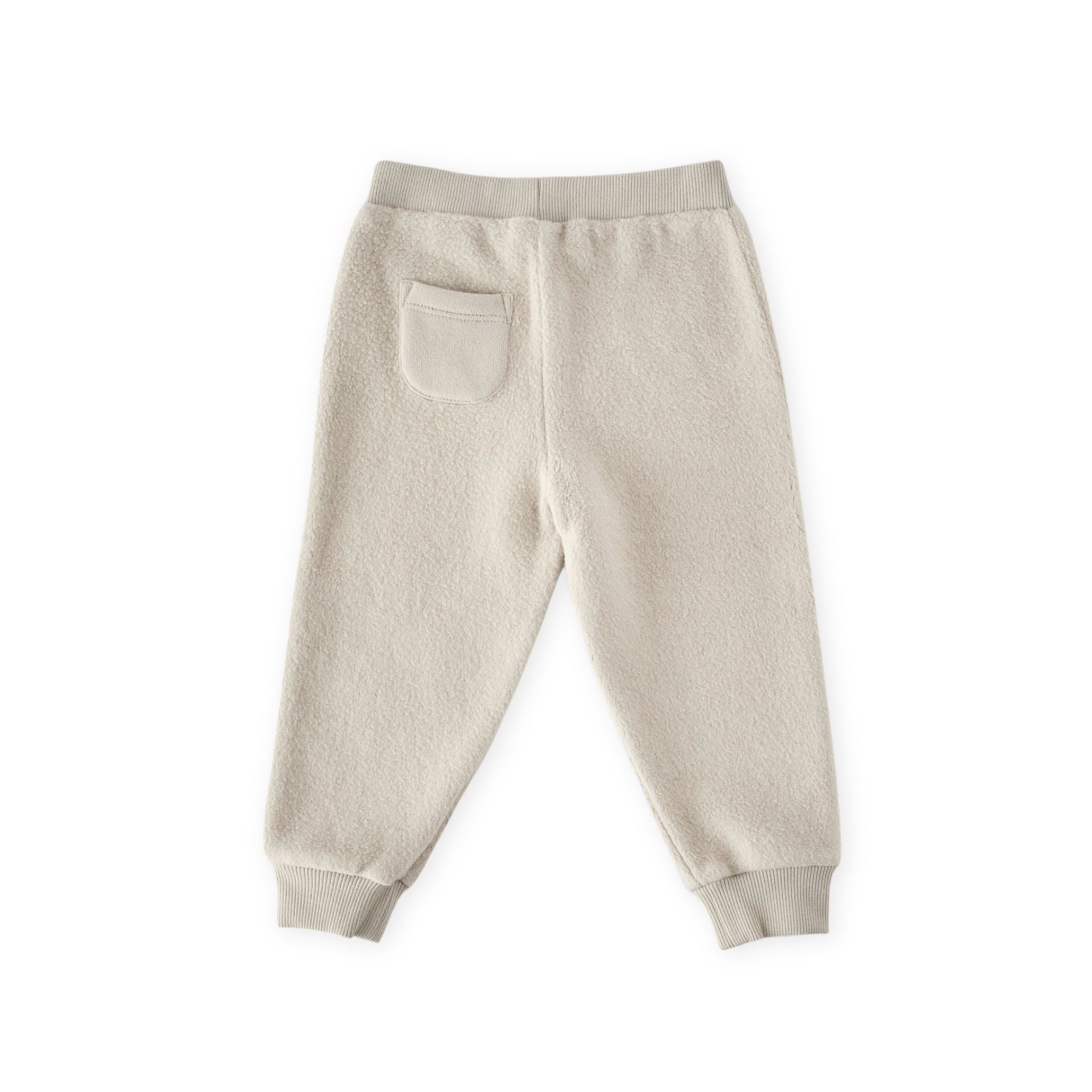 kids teddy fleece kids jogger stone