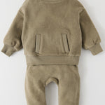 Teddy Fleece Harem Pant - Moss