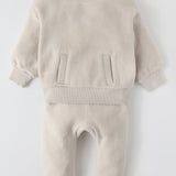 Teddy Fleece Harem Pant - Stone