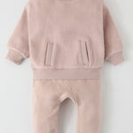 Teddy Fleece Harem Pant - Rose Pink