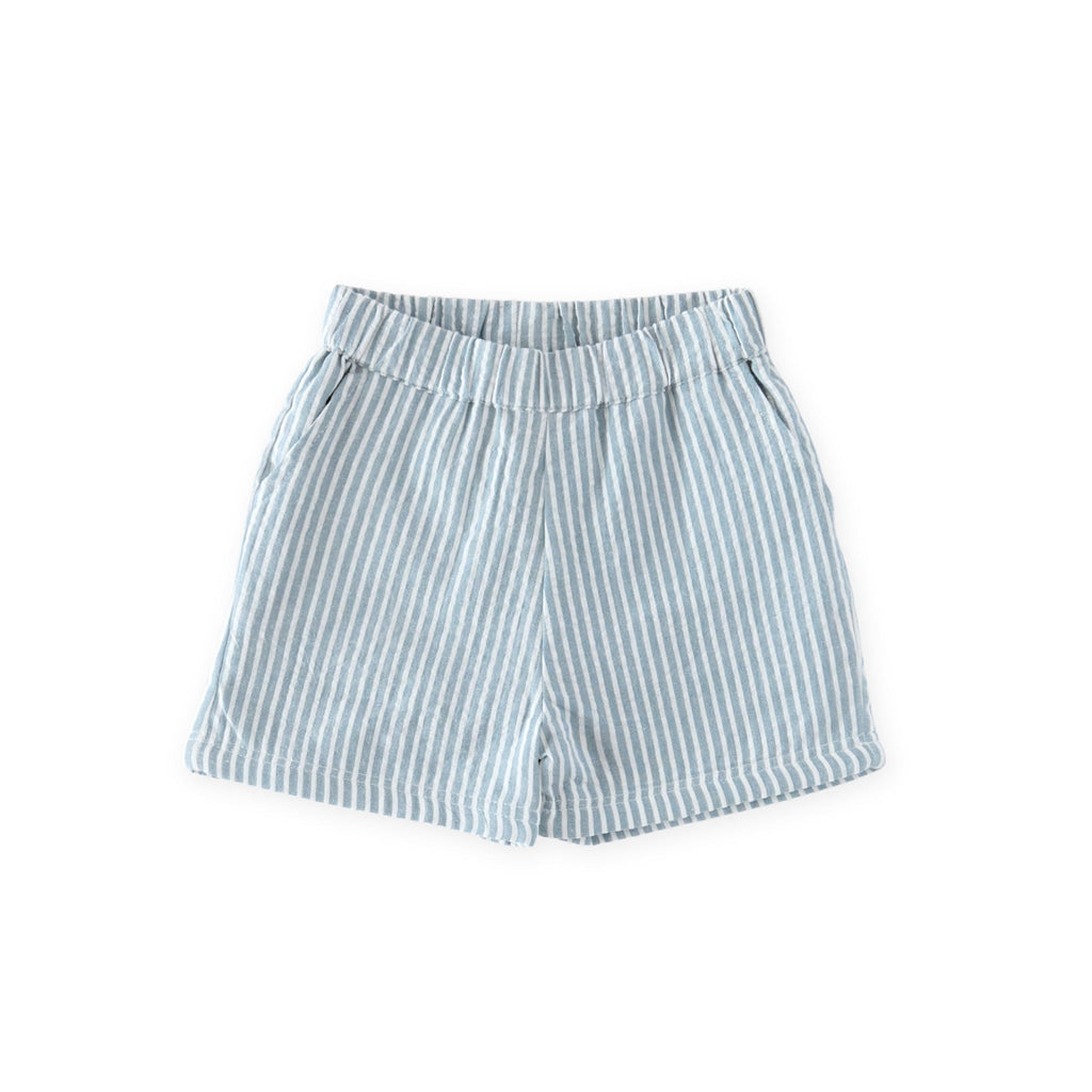 seersucker shorts marine blue in blues pattern