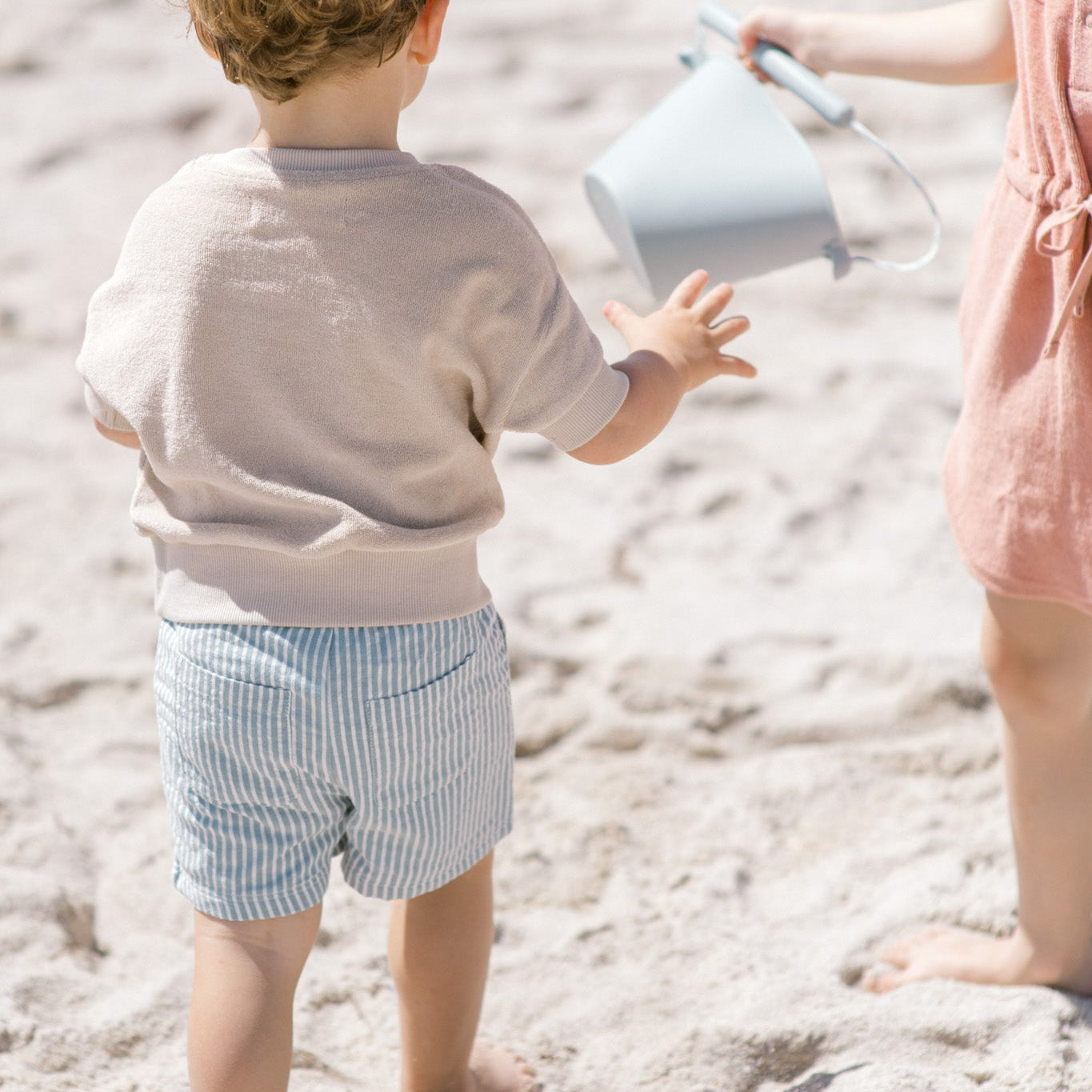 Seersucker Shorts - Marine Blue